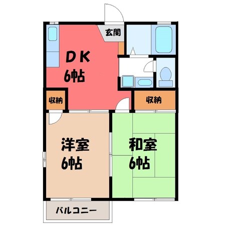 コーポワセイ Ⅰの物件間取画像